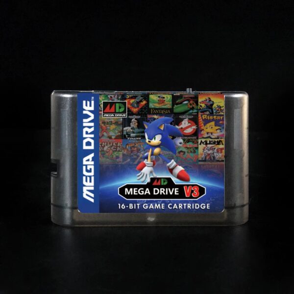 1200-md-v3-md_clearblack KY Technology MD V3 Pro Updated 1200 in 1 MD V3 Game Cartridge for USA/ Japan /European SEGA GENESIS MegaDrive Console