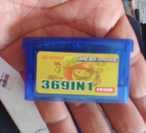 369in1-gba-1 369 in 1 Video Game Cartridge Nintendo Gameboy Advance English Language 32 Bit