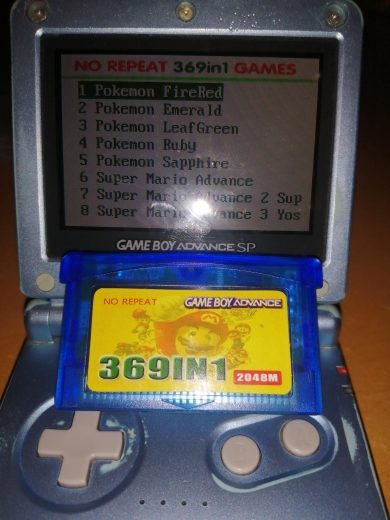 369 in 1 Video Game Cartridge Nintendo Gameboy Advance English Language 32 Bit