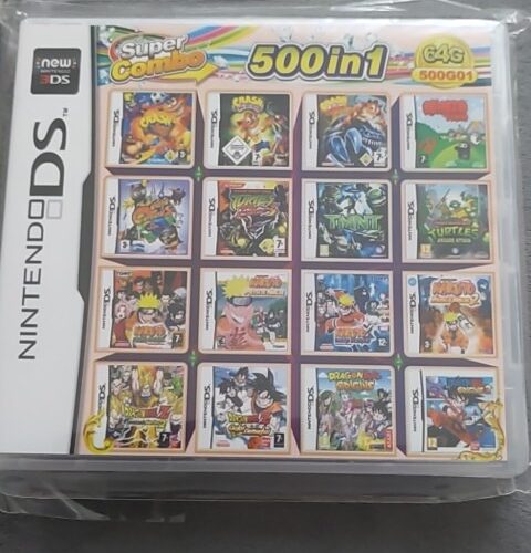 500 In 1 Game Cartridge Nintendo DS 3DS 2DS USA Version Multicart English