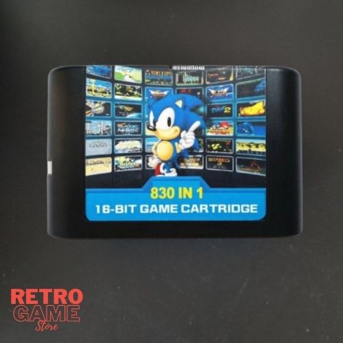 830 In 1 Multi Cart DIY SEGA Mega Drive Genesis NTSC PAL 16 Bit