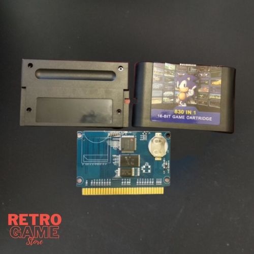 830 In 1 Multi Cart DIY SEGA Mega Drive Genesis NTSC PAL 16 Bit