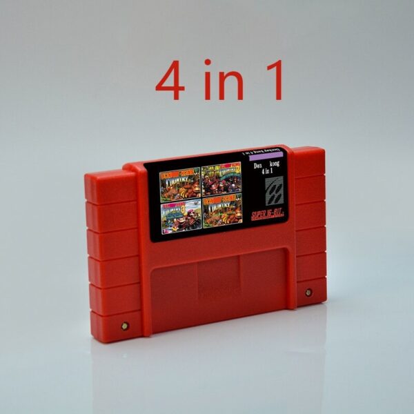 Donkey Country 1 2 3 or Kong Competition or 4 in 1 Cartridge - RPG Game Card US Version English Language Battery Save