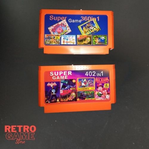 Game Collection Cartridge 8 Bit 2 Pieces 60 Pin Console 402 in 1