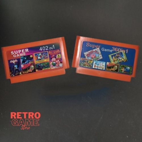 Game Collection Cartridge 8 Bit 2 Pieces 60 Pin Console 402 in 1