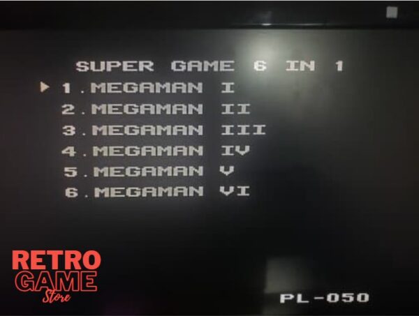 Mega Man 6 in 1 Nintendo NES 72 Pin Support PAL NTSC 8 Bit Console