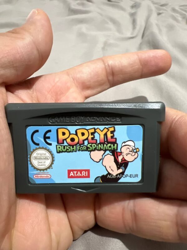 Popeye Rush For Spinach Game Cartridge Nintendo GBA Version 32 Bit