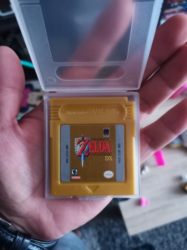 Zelda Legend Of Link Awakening DX Game Cartridge Nintendo GBC Spanish 16 Bit