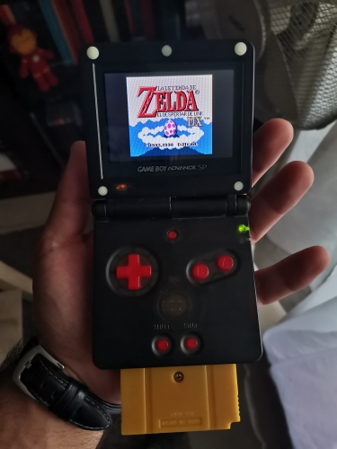 Zelda Legend Of Link Awakening DX Game Cartridge Nintendo GBC Spanish 16 Bit